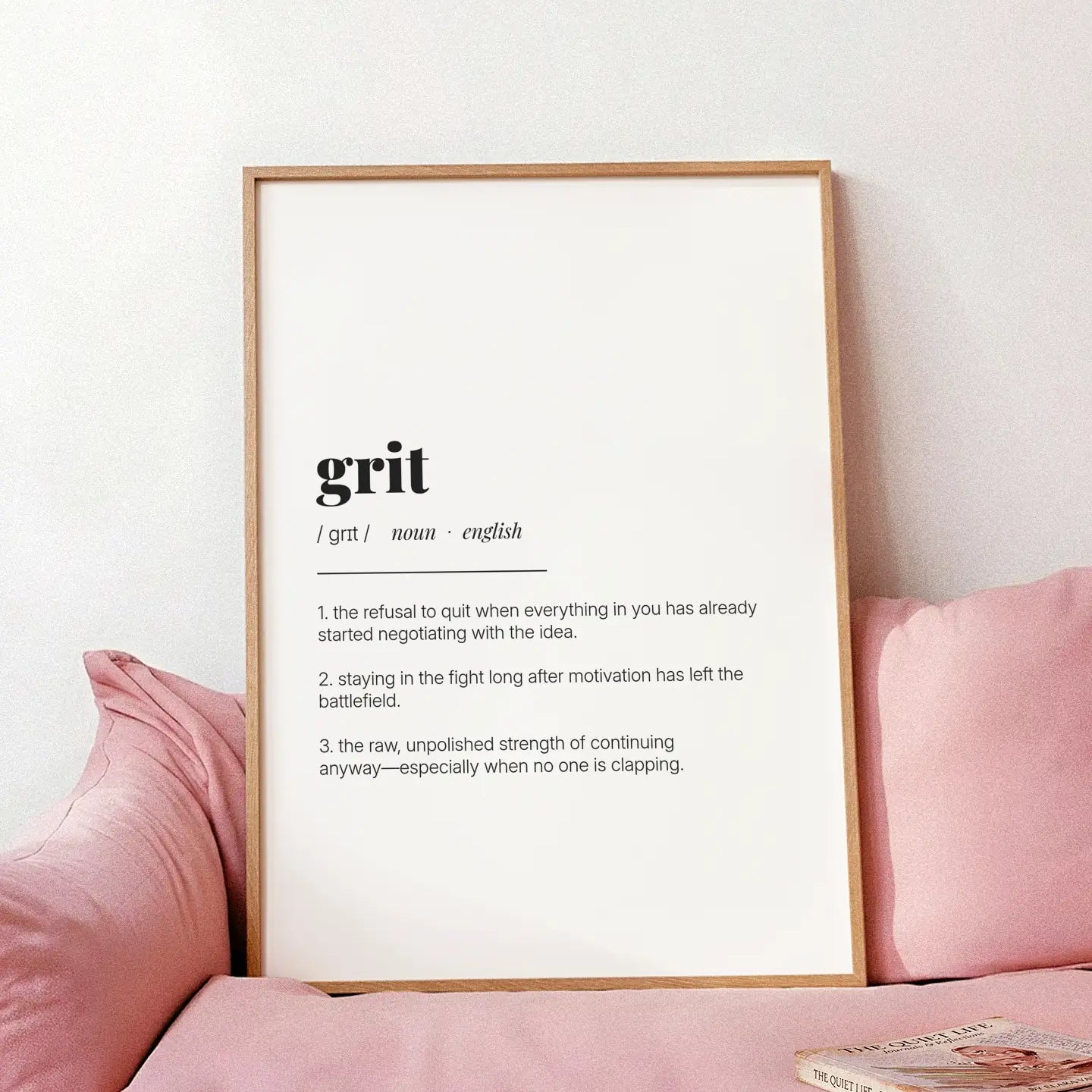Definition Poster of Grit on Gallery White background