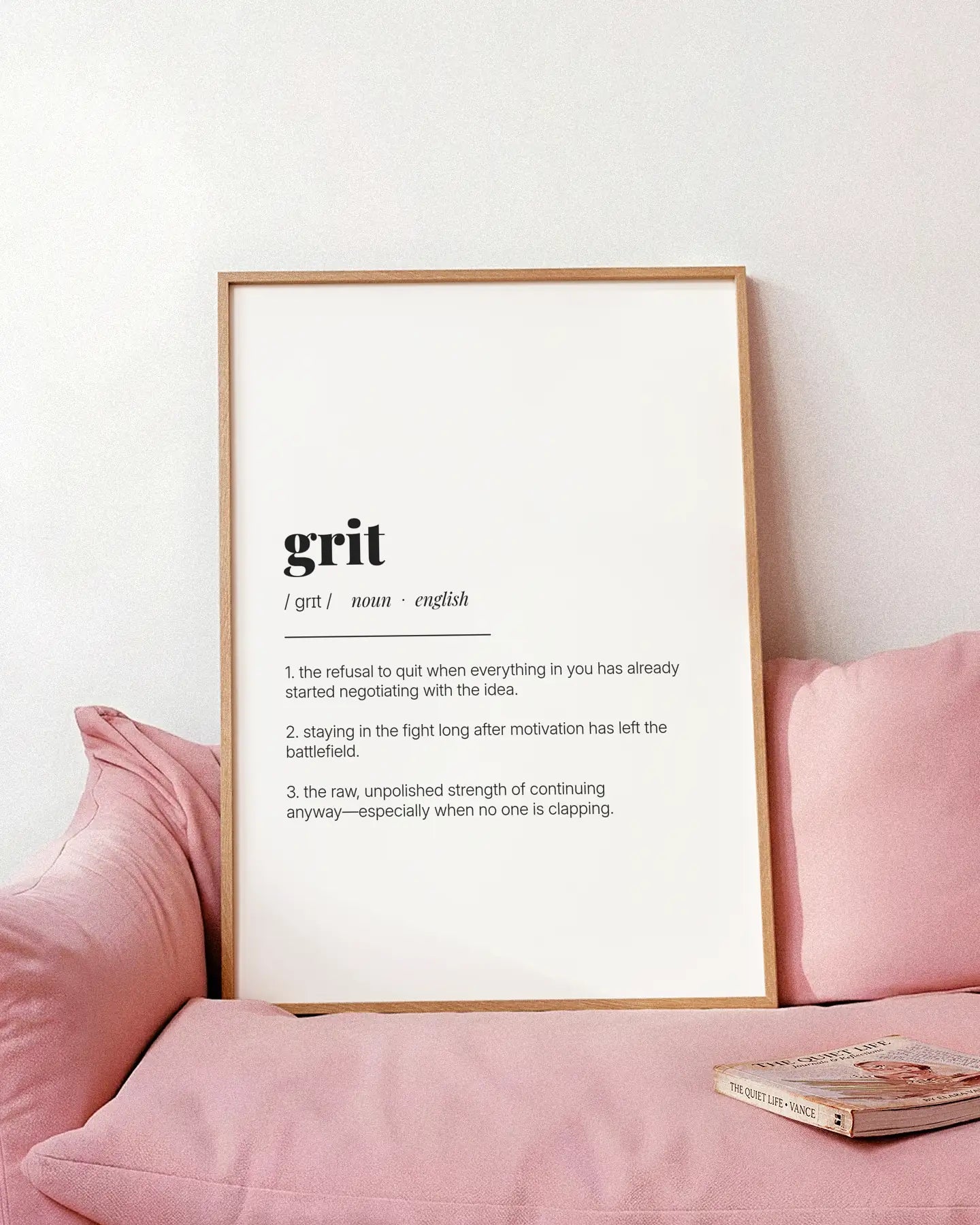 Definition Poster of Grit on Gallery White background
