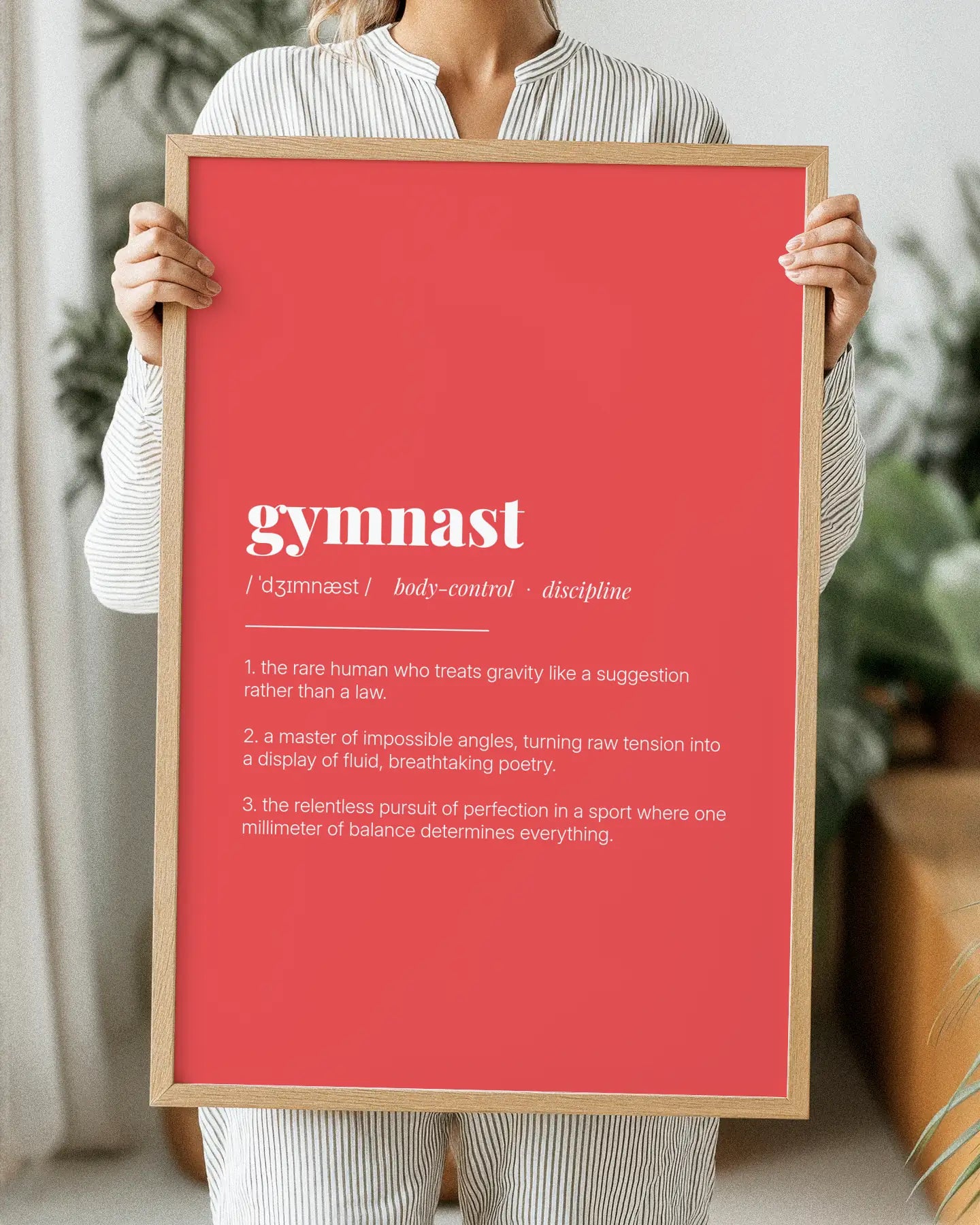 Definition Poster of Gymnast on Strawberry background