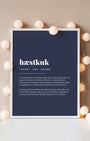 Definition Poster of Hæstkuk on Deep Navy background