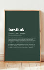 Definition Poster of Hæstkuk on Emerald background