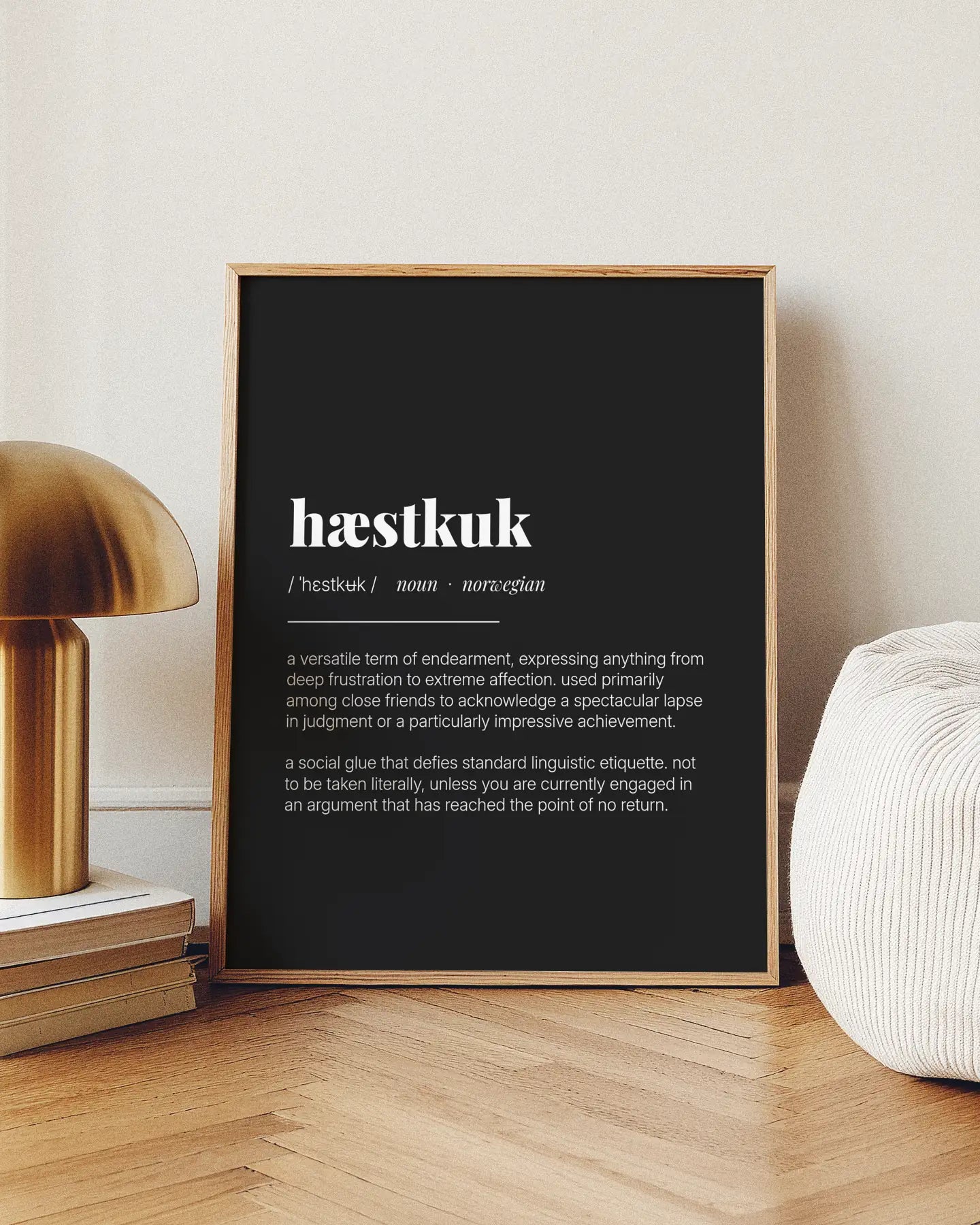 Definition Poster of Hæstkuk on Midnight Ink background