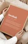 Definition Poster of Hæstkuk on Terracotta background