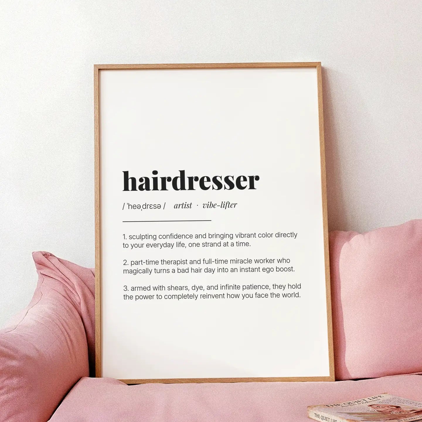 Definition Poster of Hairdresser on Gallery White background