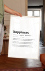 Definition Poster of Happiness on Gallery White background