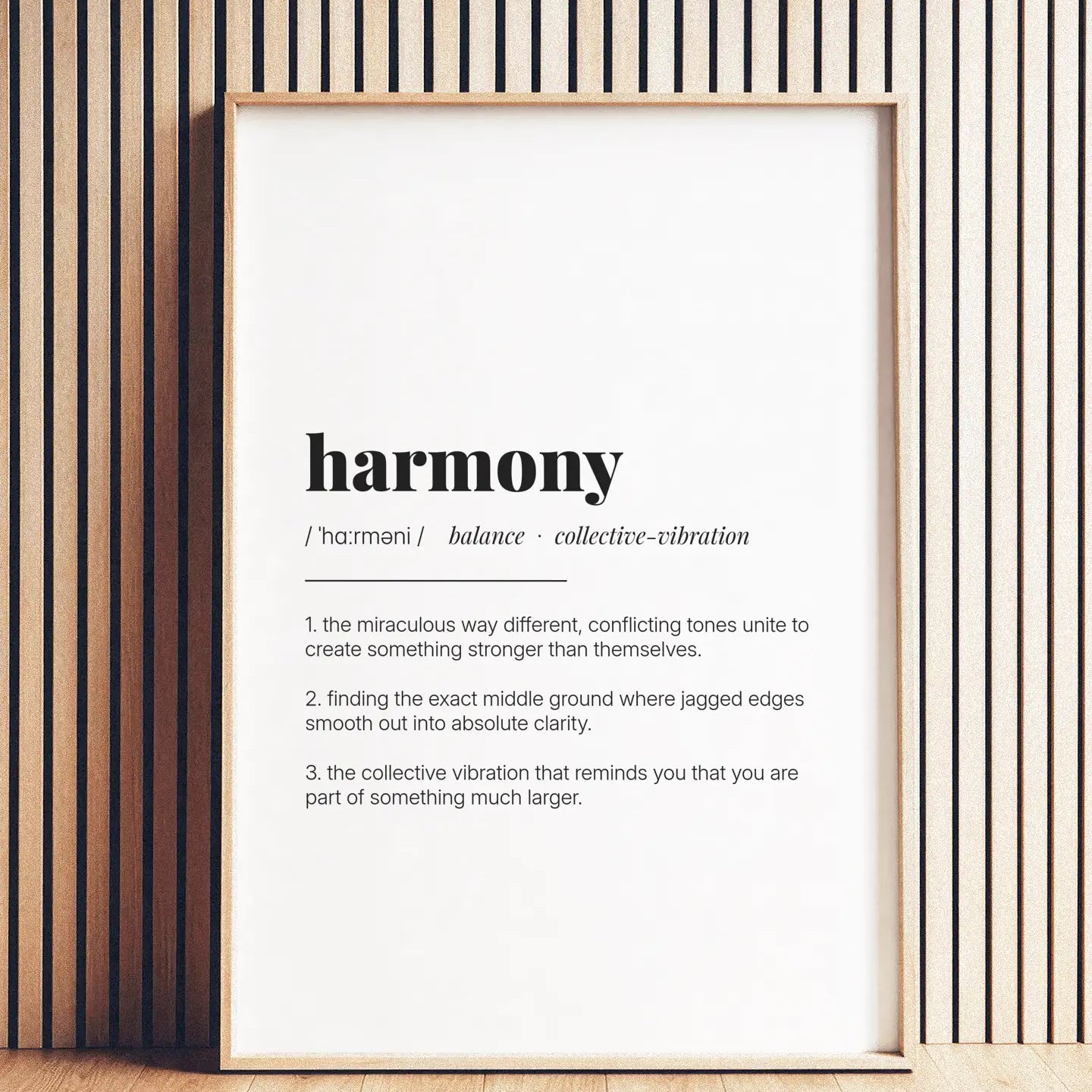 Definition Poster of Harmony on Gallery White background