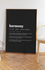Definition Poster of Harmony on Midnight Ink background
