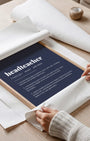 Definition Poster of Headteacher on Deep Navy background