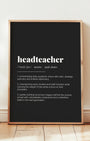 Definition Poster of Headteacher on Midnight Ink background