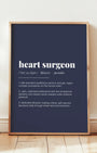 Definition Poster of Heart Surgeon on Deep Navy background