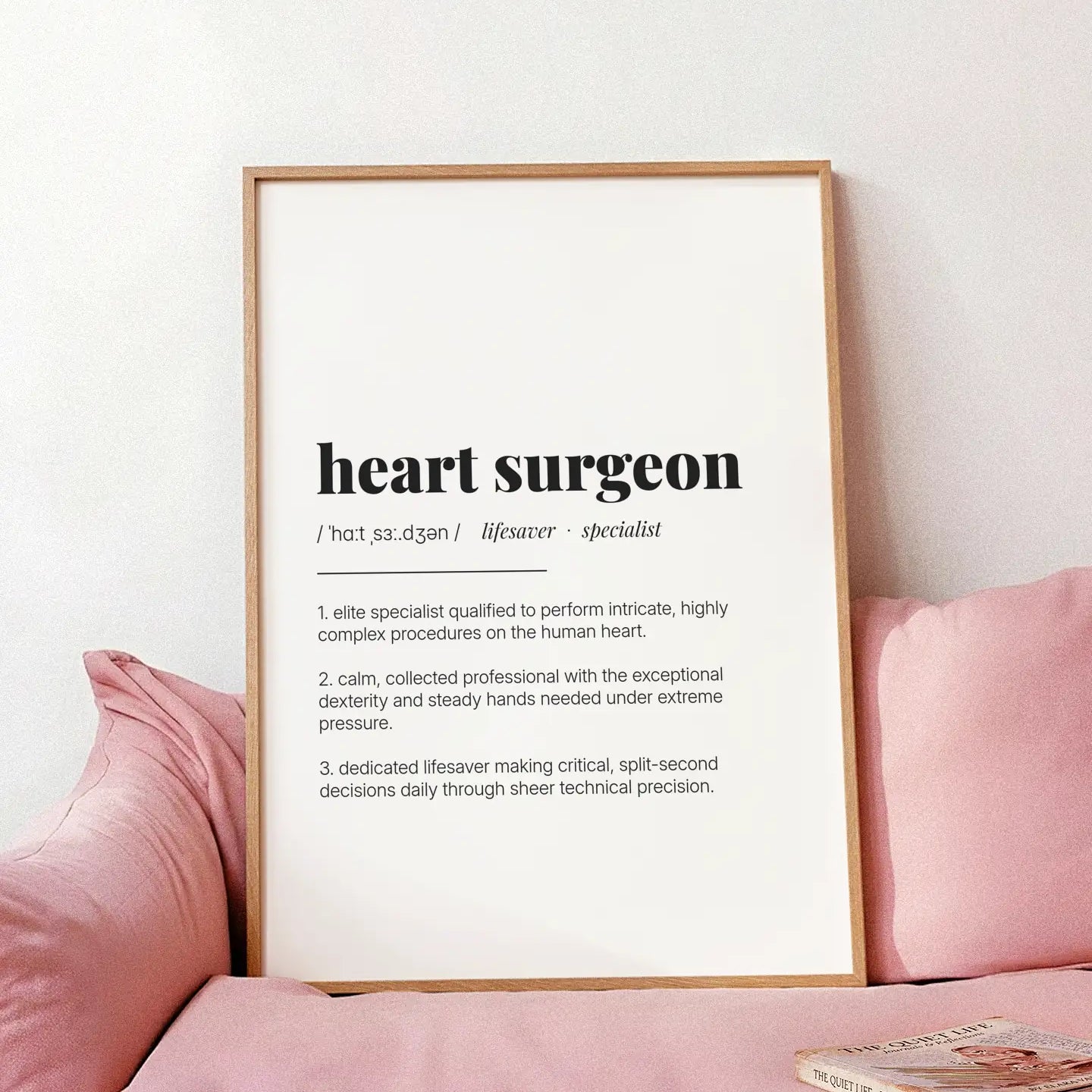 Definition Poster of Heart Surgeon on Gallery White background