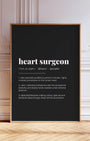 Definition Poster of Heart Surgeon on Midnight Ink background