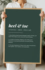 Definition Poster of Heel & Toe on Emerald background