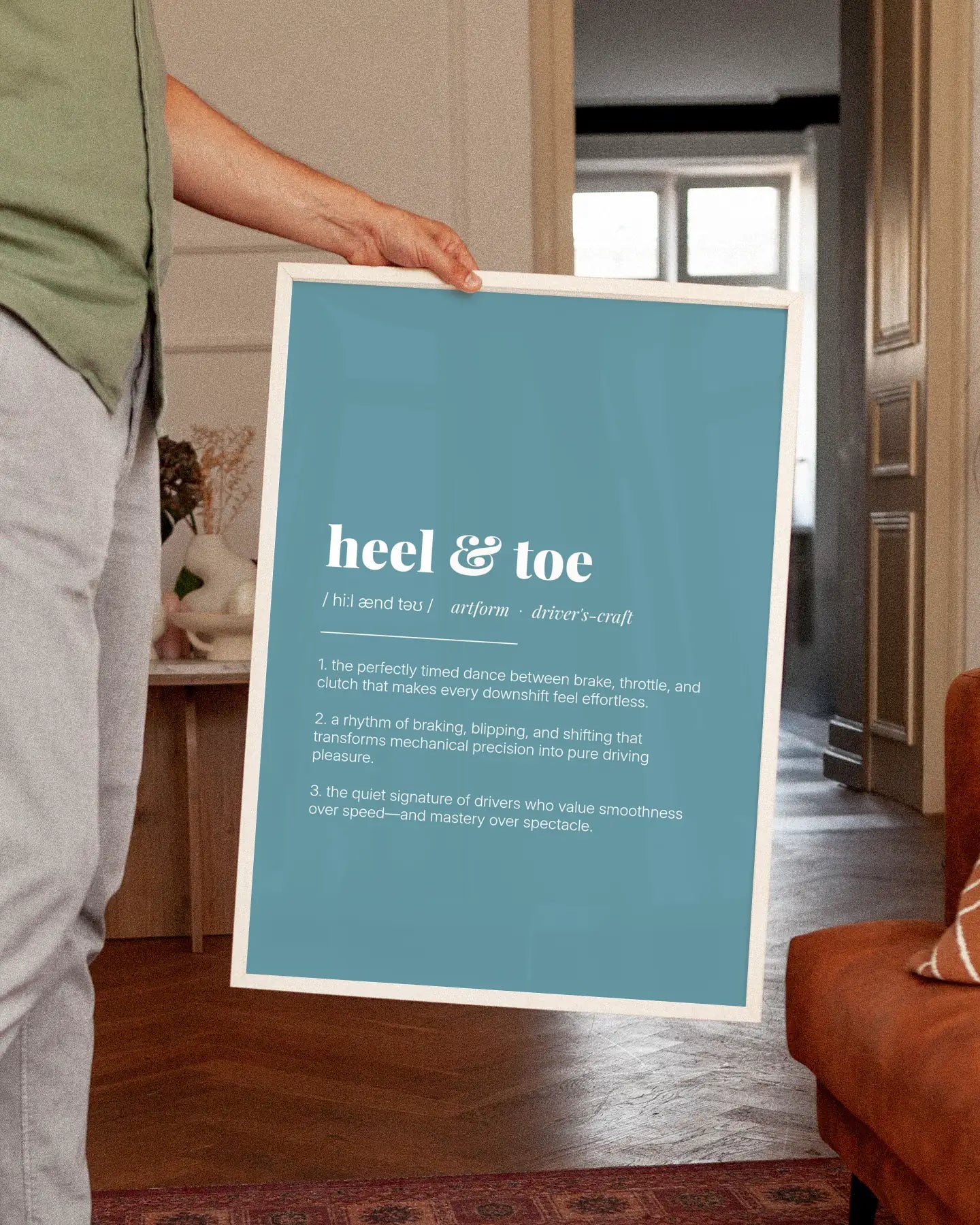 Definition Poster of Heel & Toe on Sea Glass background