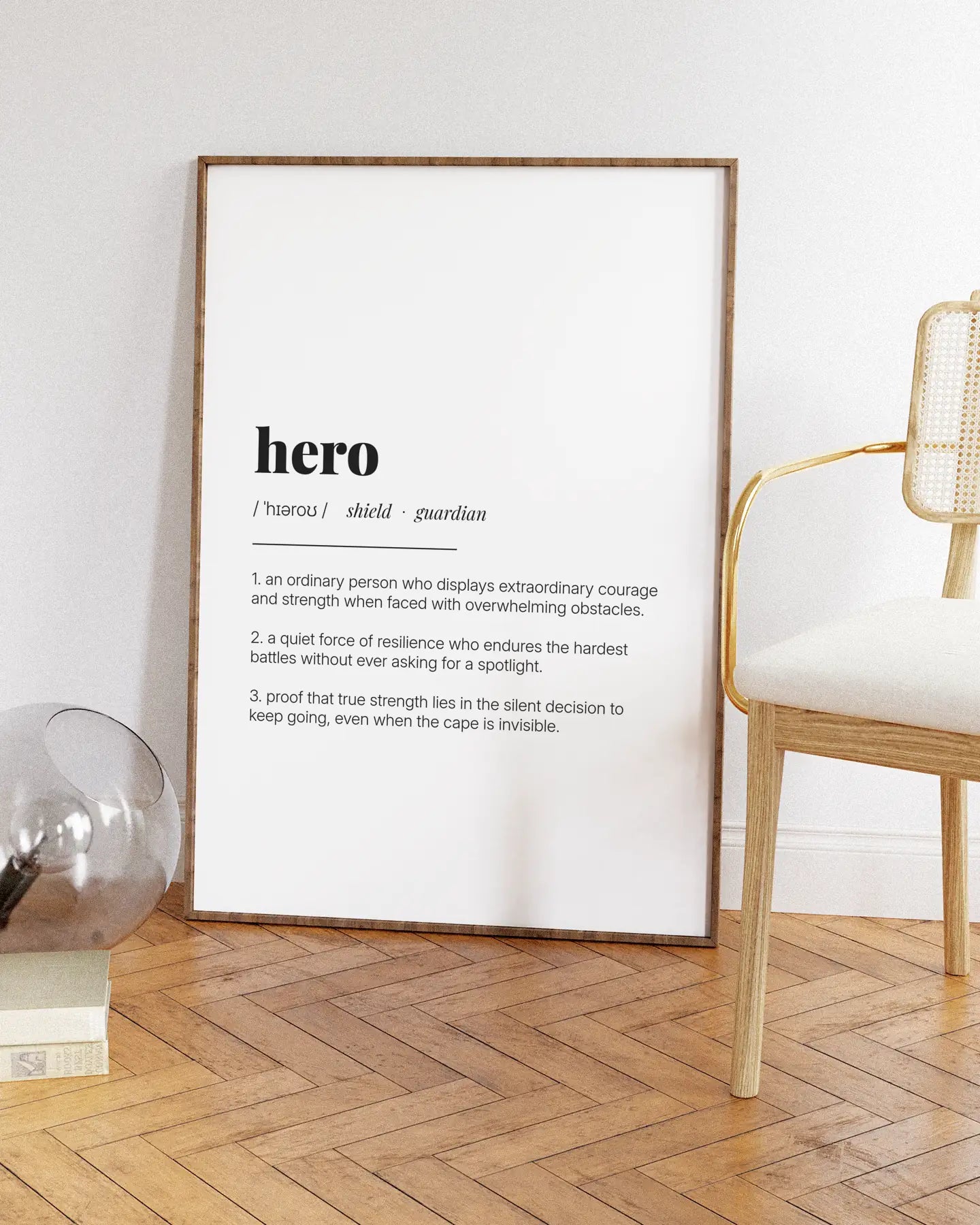 Definition Poster of Hero on Gallery White background