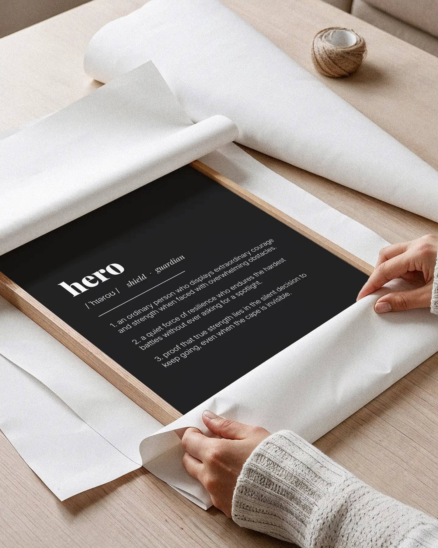 Definition Poster of Hero on Midnight Ink background