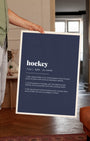 Definition Poster of Hockey on Deep Navy background