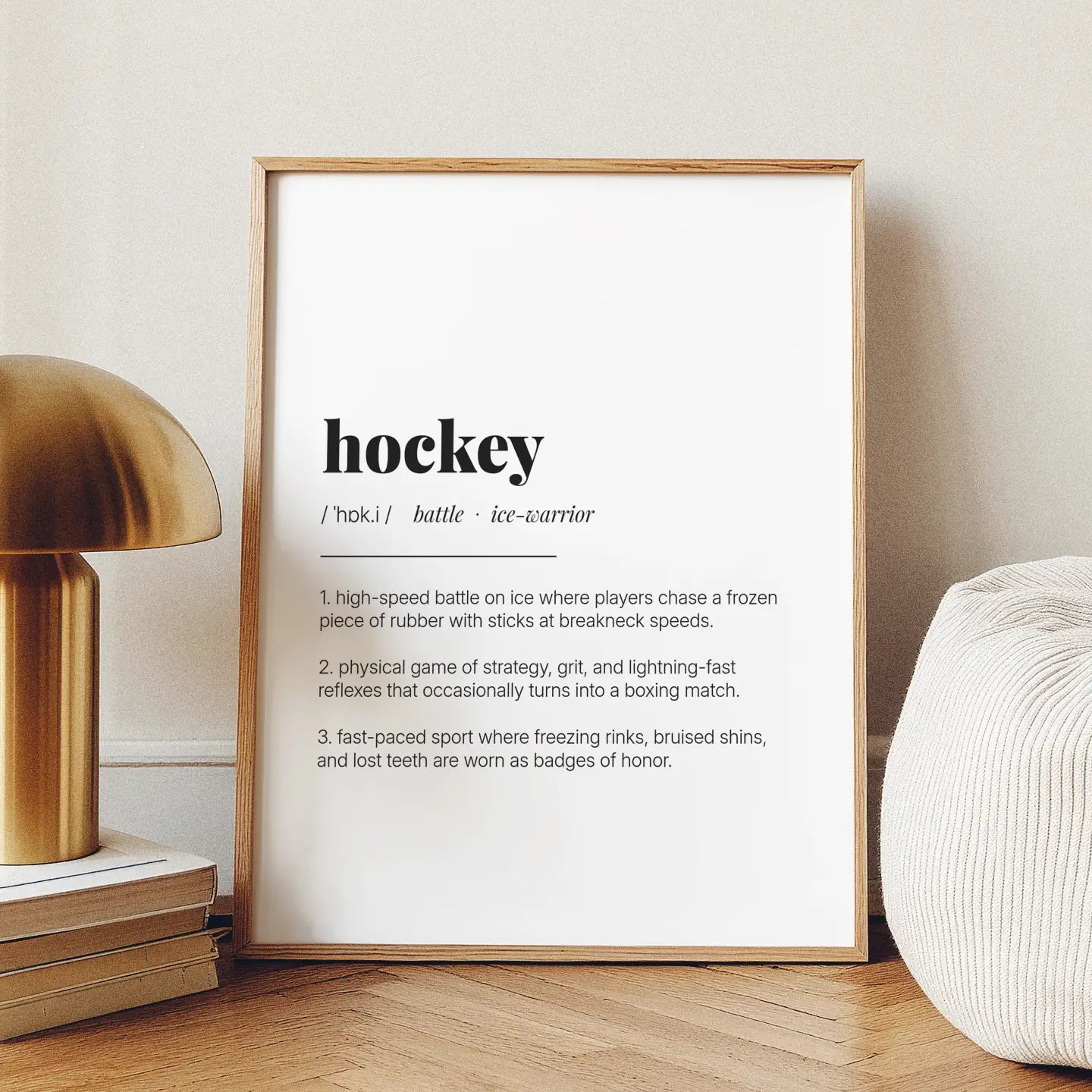 Definition Poster of Hockey on Gallery White background
