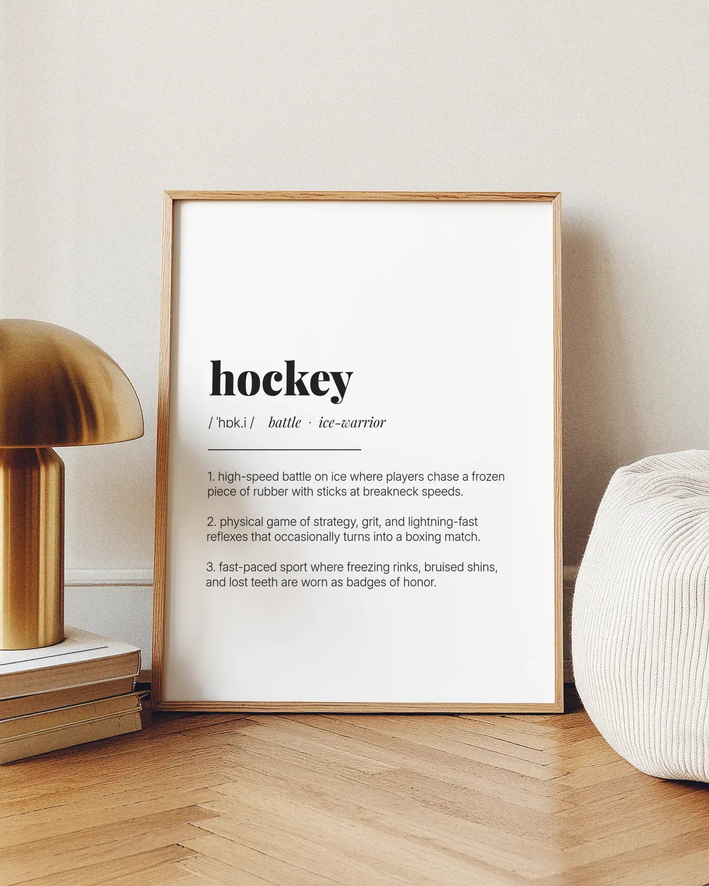 Definition Poster of Hockey on Gallery White background