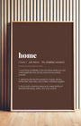Definition Poster of Home on Espresso background