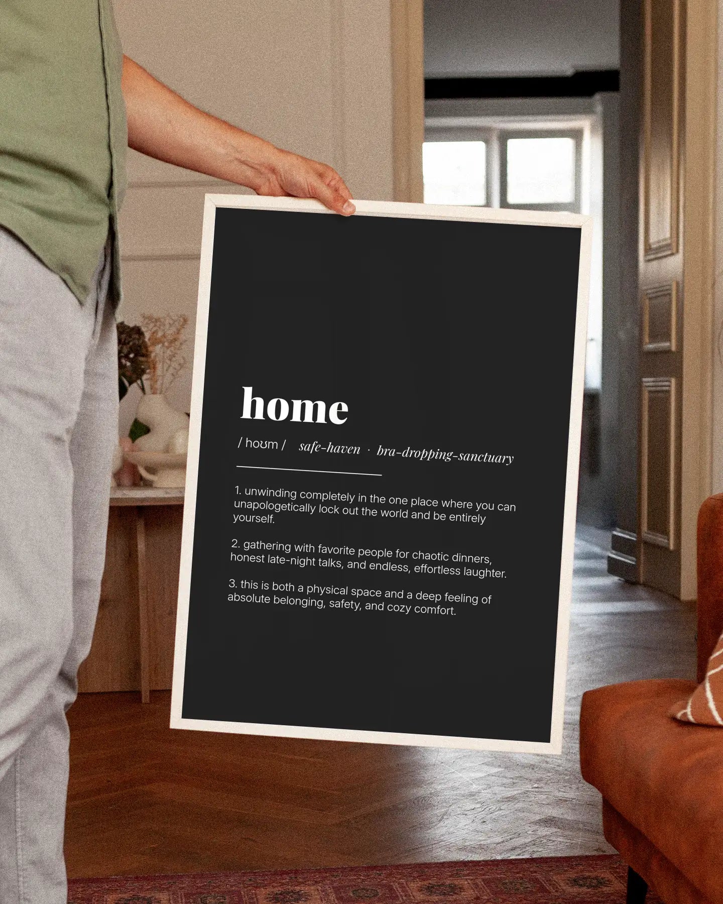 Definition Poster of Home on Midnight Ink background