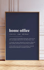 Definition Poster of Home Office on Deep Navy background