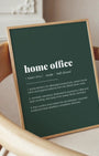 Definition Poster of Home Office on Emerald background