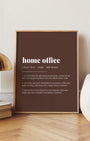 Definition Poster of Home Office on Espresso background