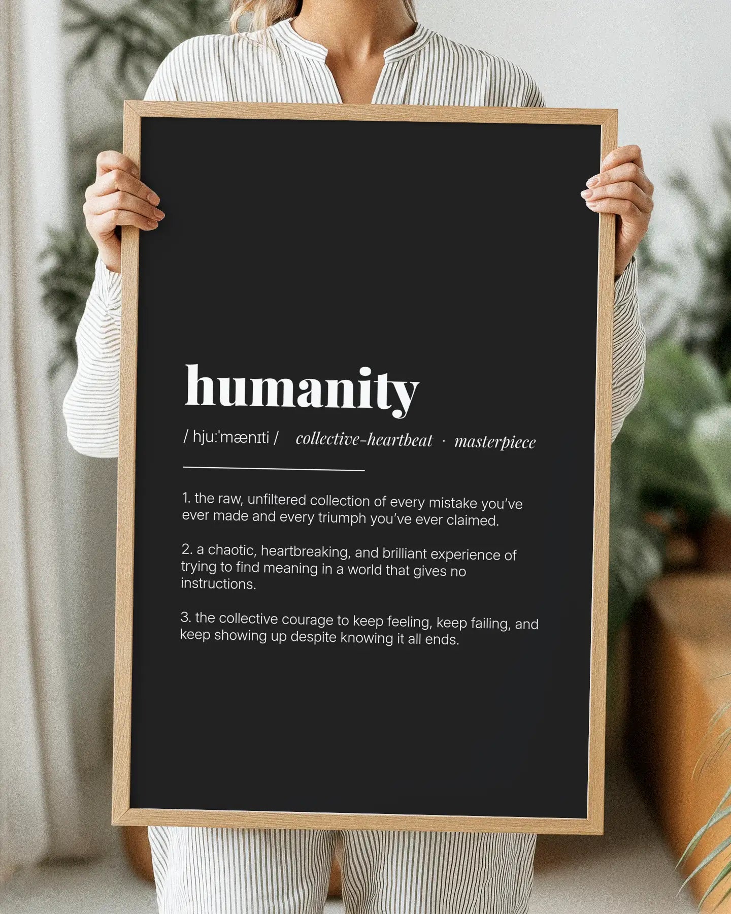 Definition Poster of Humanity on Midnight Ink background