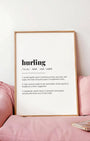 Definition Poster of Hurling on Gallery White background