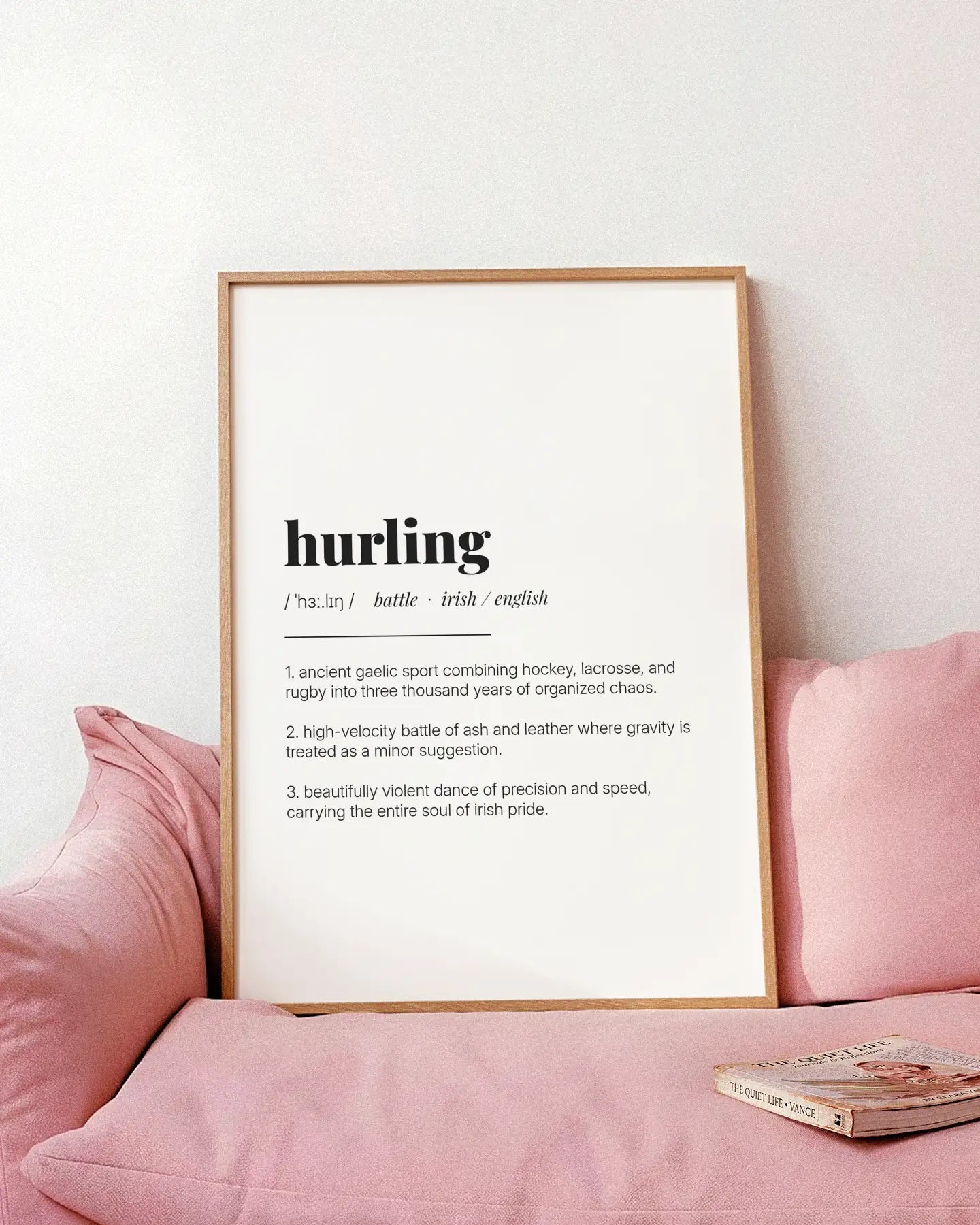 Definition Poster of Hurling on Gallery White background