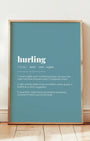 Definition Poster of Hurling on Sea Glass background