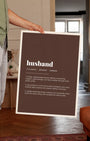 Definition Poster of Husband on Espresso background