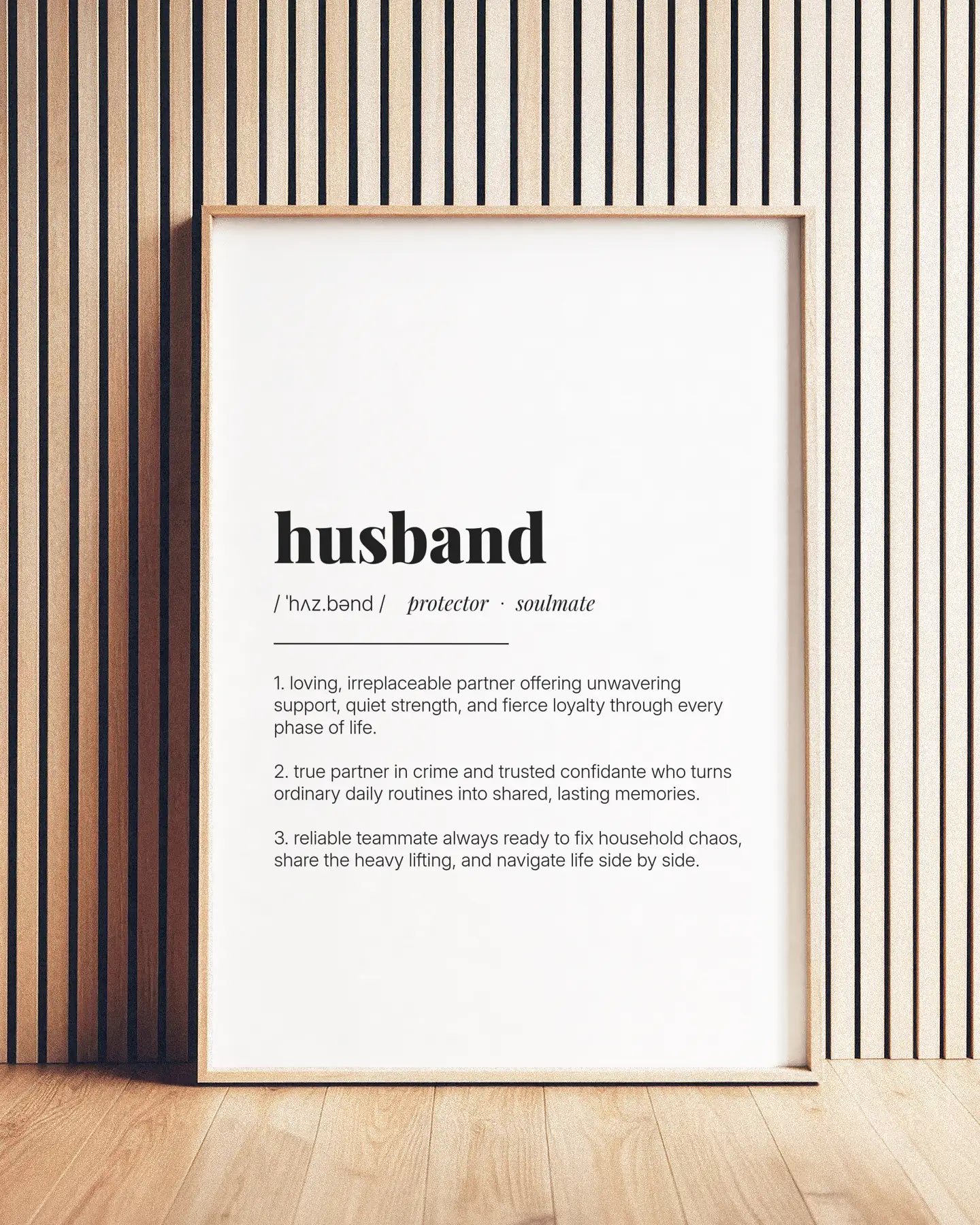 Definition Poster of Husband on Gallery White background