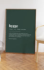 Definition Poster of Hygge on Emerald background