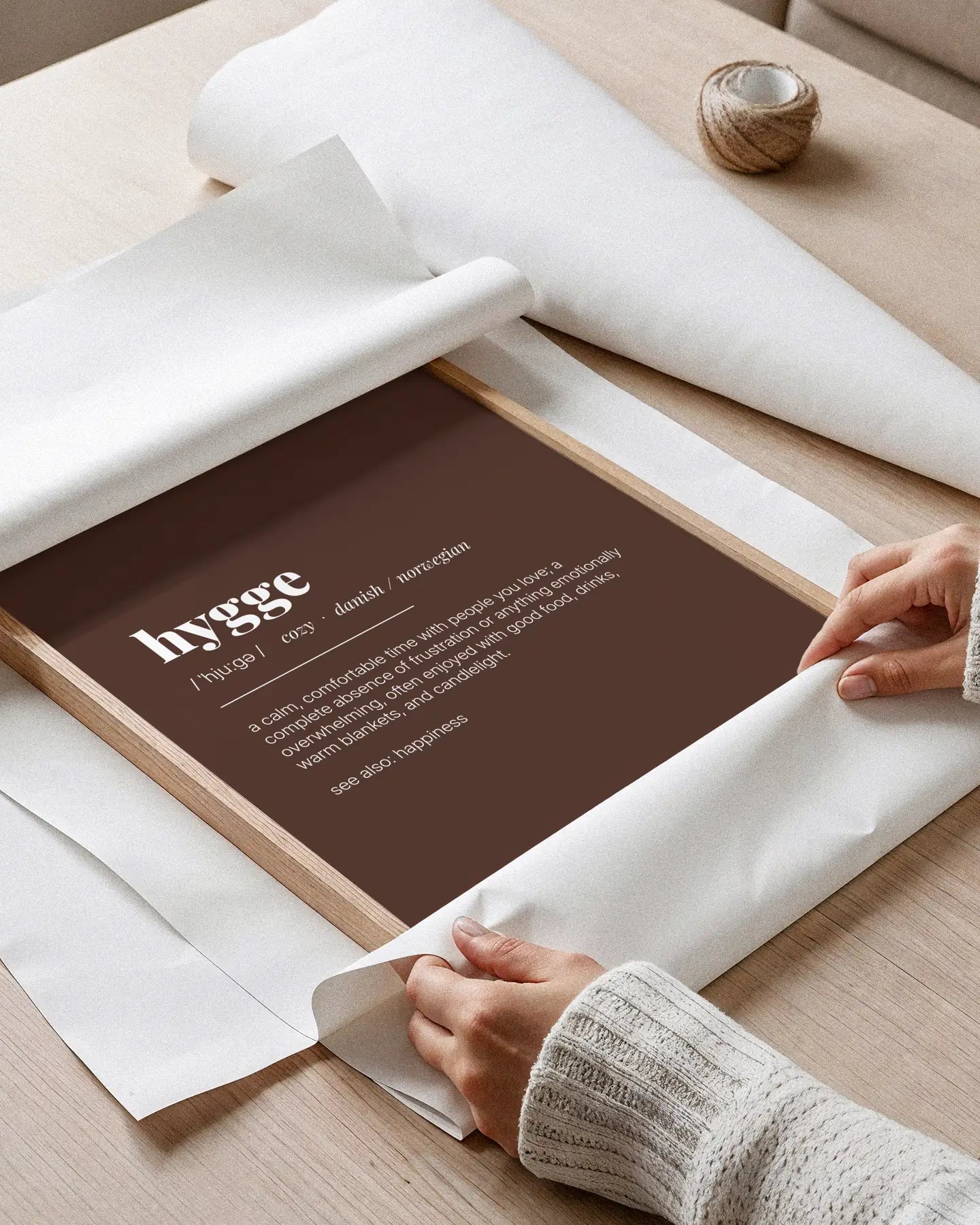 Definition Poster of Hygge on Espresso background