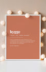 Definition Poster of Hygge on Terracotta background