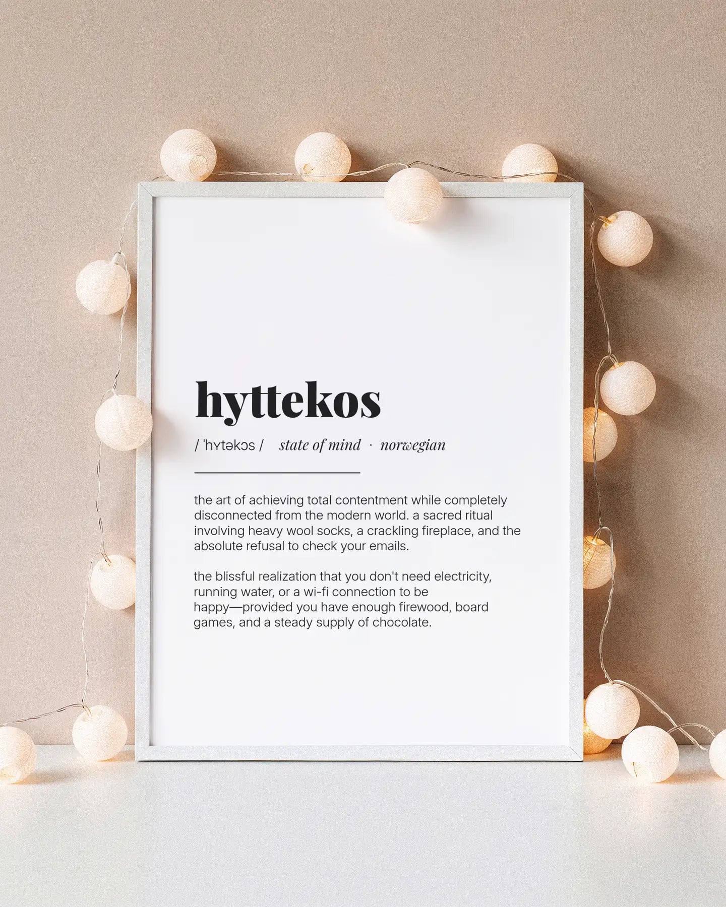 Definition Poster of Hyttekos on Gallery White background