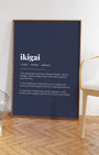 Definition Poster of Ikigai on Deep Navy background