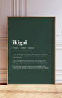 Definition Poster of Ikigai on Emerald background