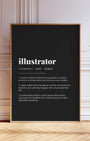 Definition Poster of Illustrator on Midnight Ink background