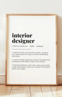 Definition Poster of Interior<br />Designer on Gallery White background