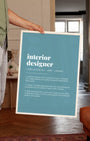 Definition Poster of Interior<br />Designer on Sea Glass background