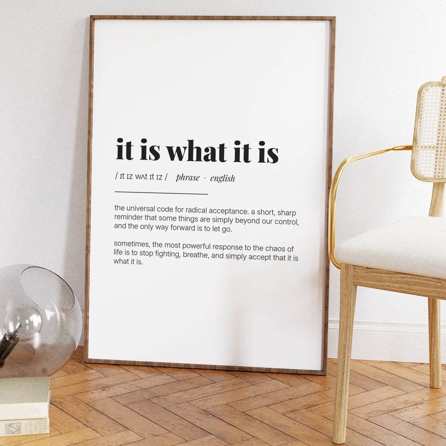 Definition Poster of It Is What It Is on Gallery White background
