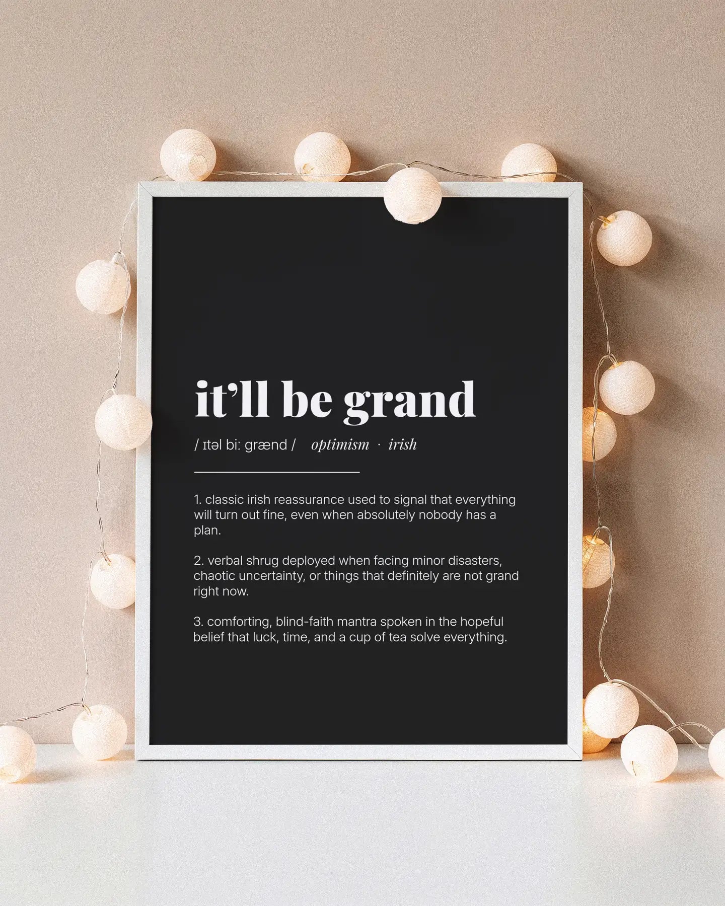 Definition Poster of it’ll be grand on Midnight Ink background