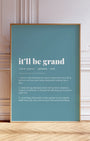 Definition Poster of it’ll be grand on Sea Glass background