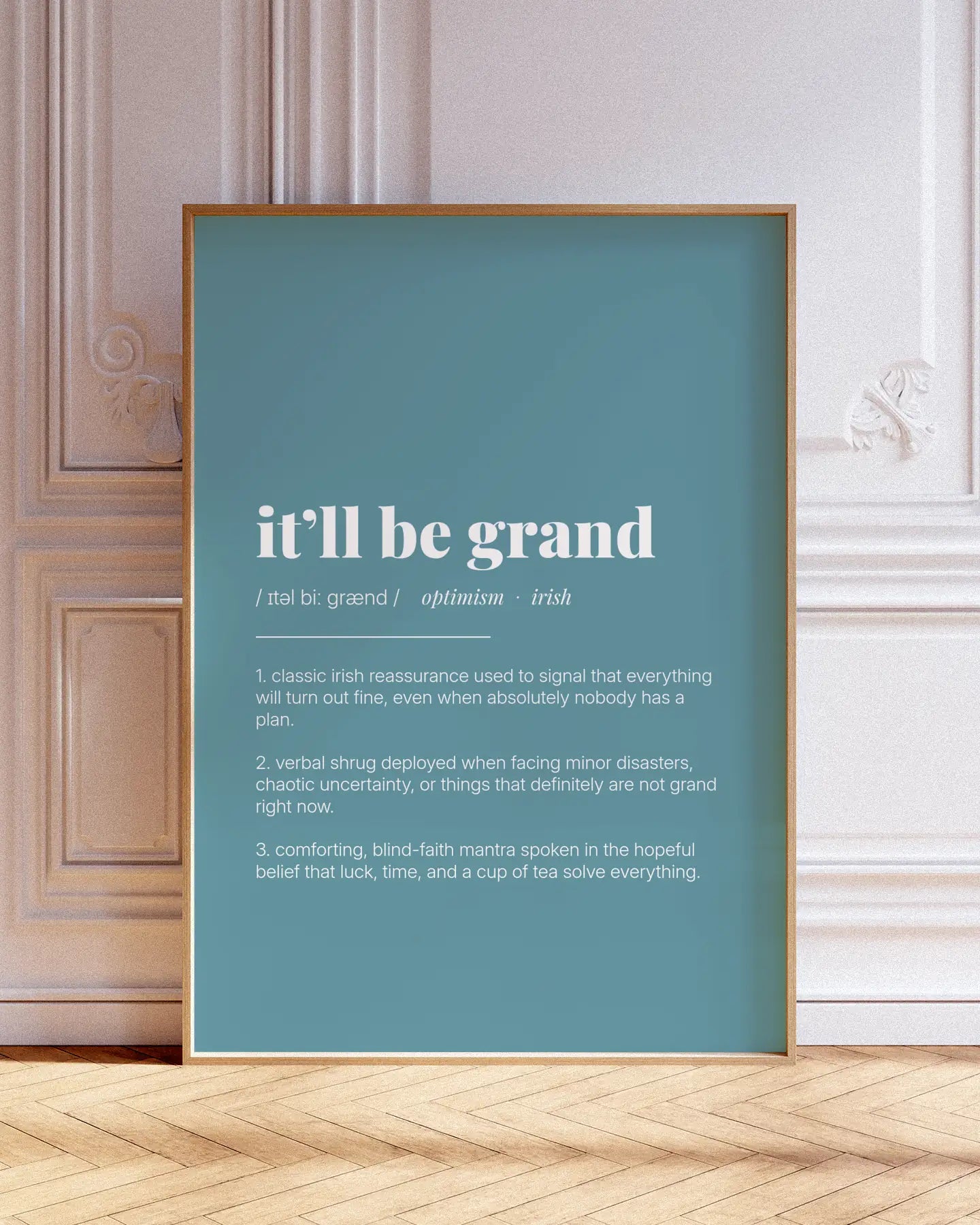 Definition Poster of it’ll be grand on Sea Glass background