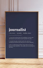 Definition Poster of Journalist on Deep Navy background