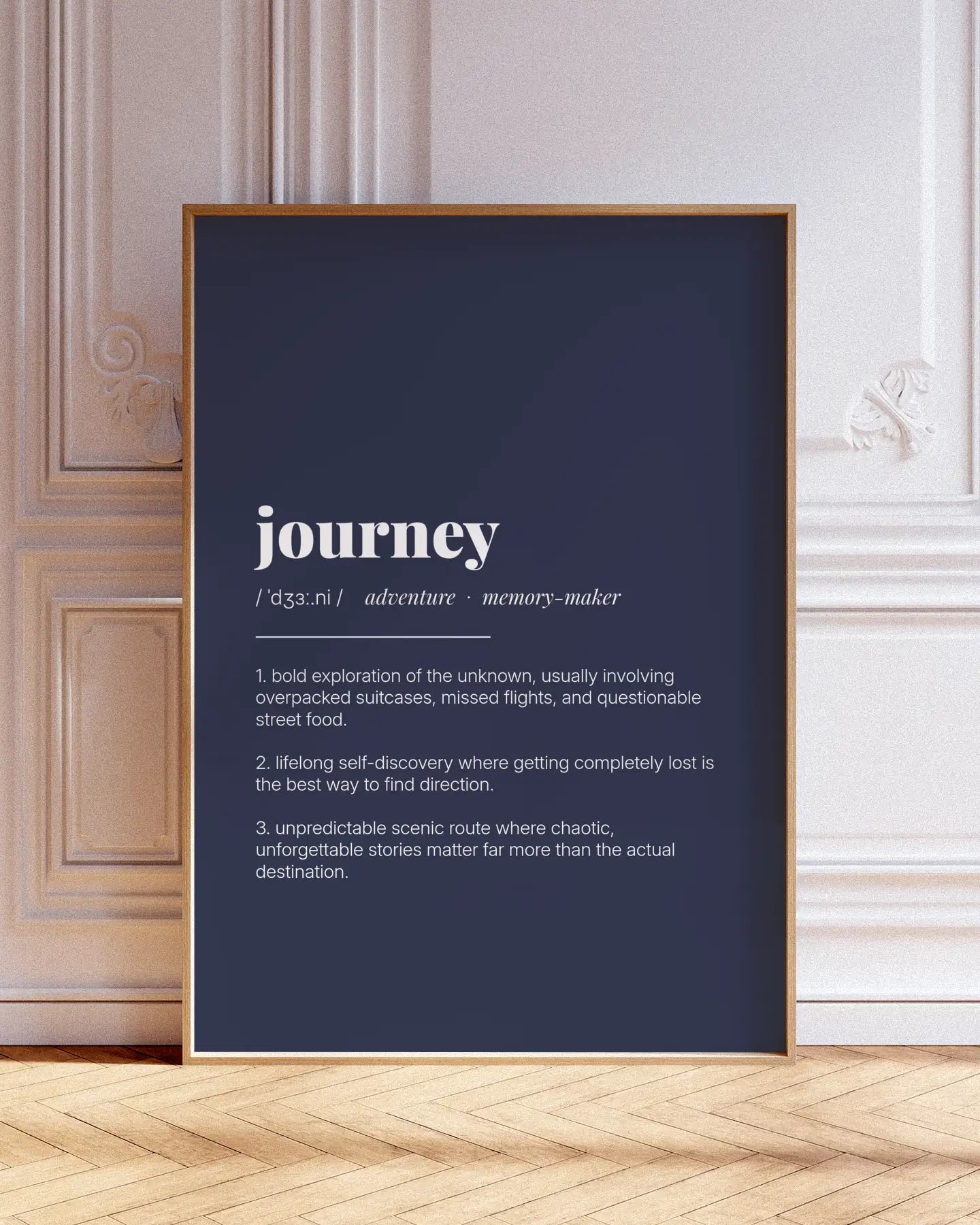 Definition Poster of Journey on Deep Navy background