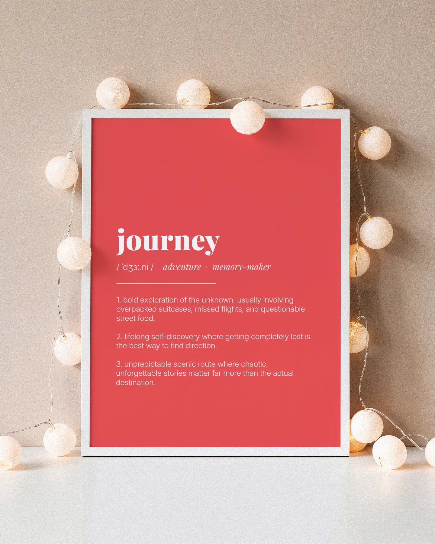 Definition Poster of Journey on Strawberry background